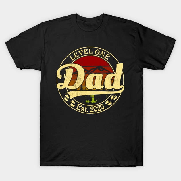 Level 1 Dad Est 2020 T-Shirt by All About Nerds